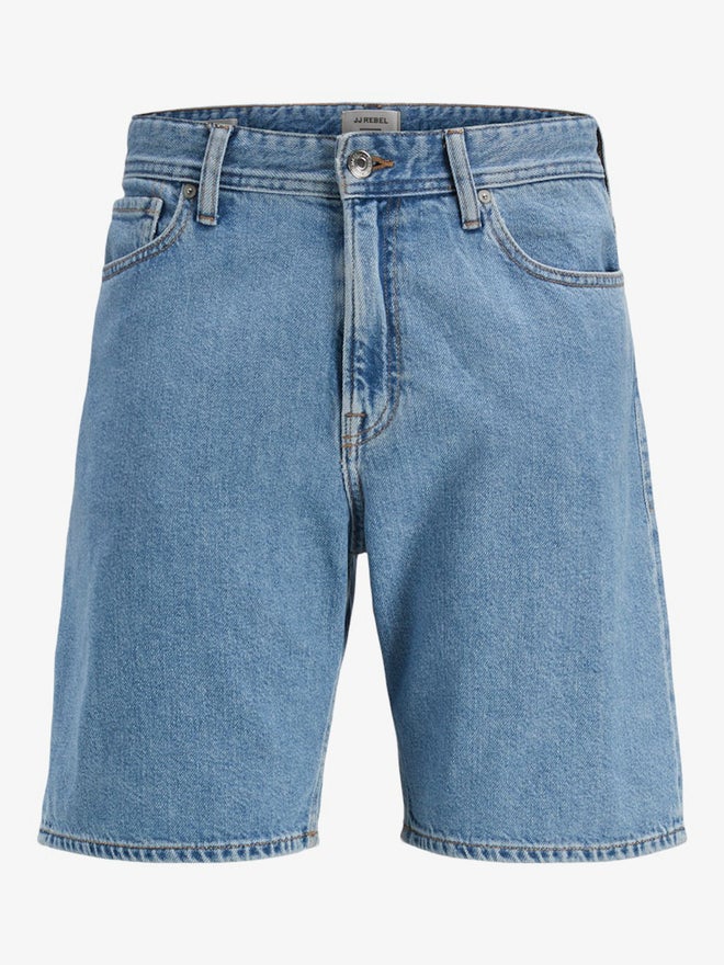 Rebel Men Light Blue Casual Denim Shorts - Image 1