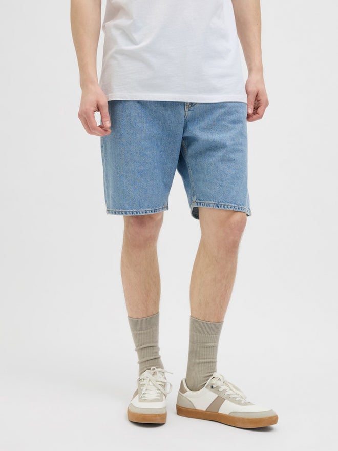 Rebel Men Light Blue Casual Denim Shorts - Image 3