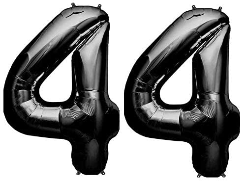 flavouredlove 16 inch Forty-four Foil Number Air or Helium Balloon Party Decoration Black Pack of 1 | 44 Year No. Balloons Birthday/Anniversary (Black Number 44) - Image 4