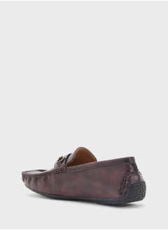 Robert Wood Trim Detail Textured Loafers  - Image 2