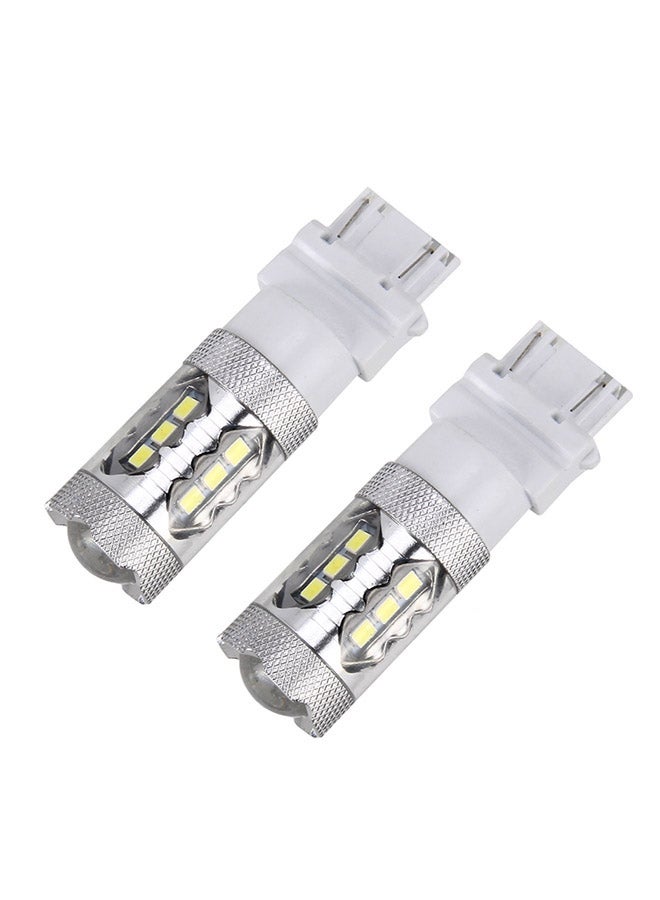 Loquat 2-Piece T25 / 3157 5W 250LM 6000K Car Auto Brake Lights 16LEDs SMD-2835 Lamps - Image 1