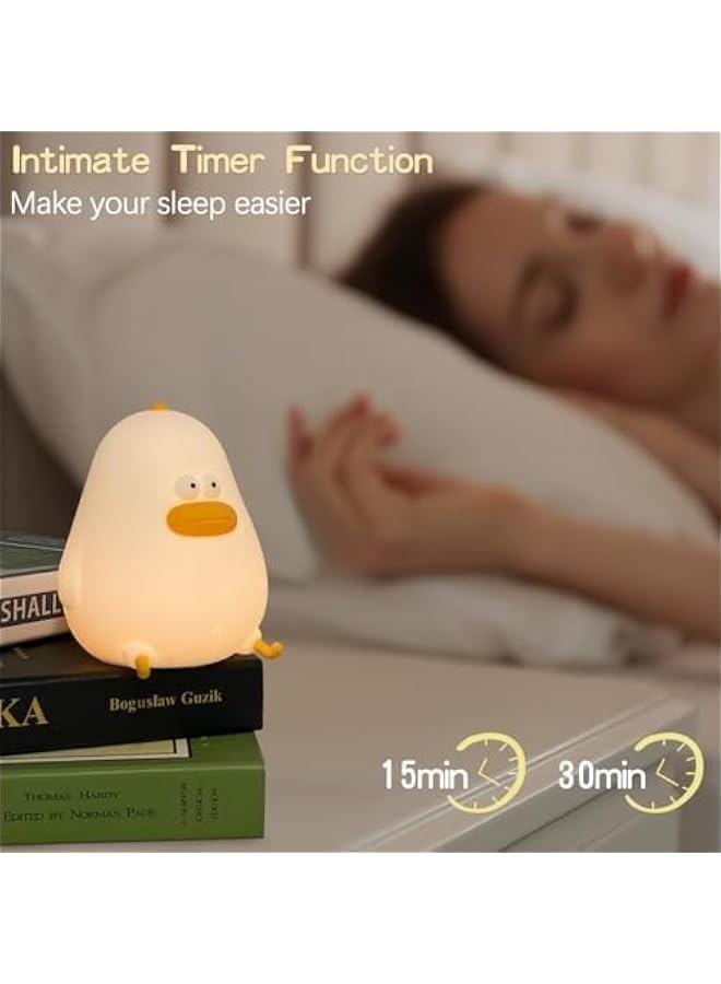 ضوء الليل للأطفال، مصباح صيصان سيليكوني لطيف لمرحلة الطفولة للرضع والصغار، ضوء ليلي حيواني للأولاد والبنات، مصباح ليلي مرن لغرفة النوم، مصباح بجانب السرير كاواي لغرفة الأطفال (صيصان) - Image 5