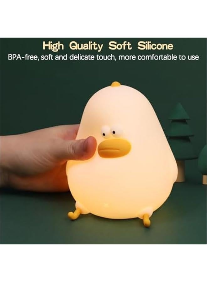 ضوء الليل للأطفال، مصباح صيصان سيليكوني لطيف لمرحلة الطفولة للرضع والصغار، ضوء ليلي حيواني للأولاد والبنات، مصباح ليلي مرن لغرفة النوم، مصباح بجانب السرير كاواي لغرفة الأطفال (صيصان) - Image 4