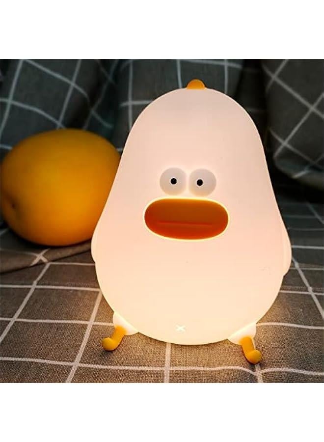 ضوء الليل للأطفال، مصباح صيصان سيليكوني لطيف لمرحلة الطفولة للرضع والصغار، ضوء ليلي حيواني للأولاد والبنات، مصباح ليلي مرن لغرفة النوم، مصباح بجانب السرير كاواي لغرفة الأطفال (صيصان) - Image 1