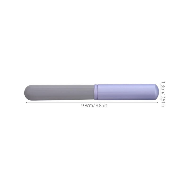 Mini Lip Brush Applicator with Cap Small round Head Lipstick and Concealer Brush Portable Multi-use for Travel Purple - Image 2