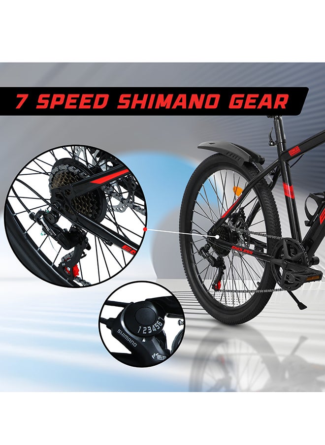 ENDLESS  - 26" 7-Speed Mountain Bike for Adults | High Carbon Steel 18" Frame, Disc Brakes, Suspension MTB with Front & Rear Mudguards, Adjustable Seat, 2.135" All-Terrain Tires – Men & Women - Image 1