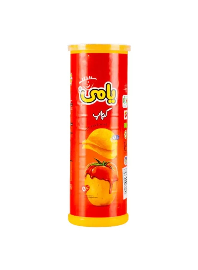 Yummy Yummy Tangy Tomato Ketchup Flavored Natural Stackable Potato Chips- 180gms