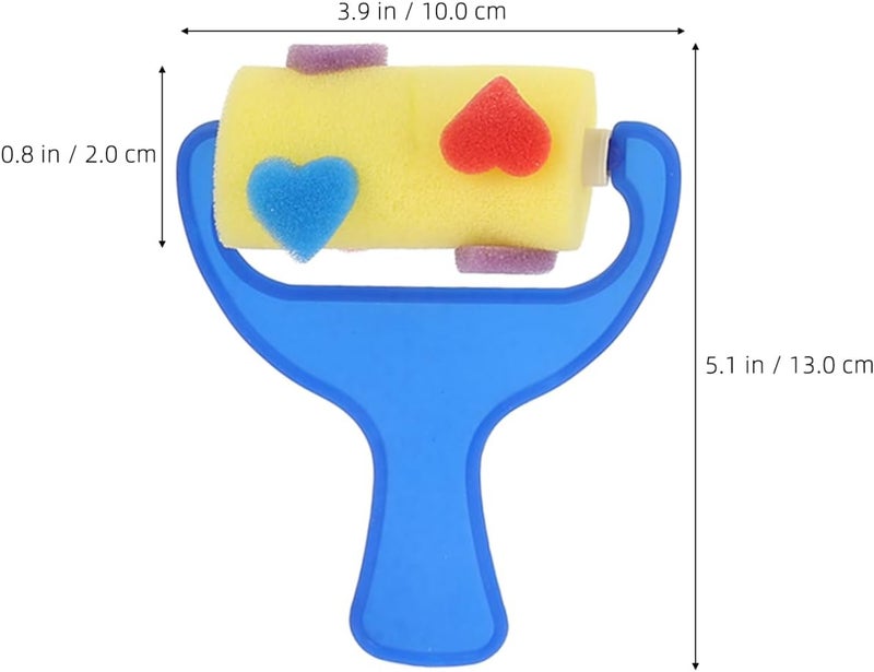 STOBOK 8Pcs Paint Brushes for Kids, Drawing Sponge Roller Brush Kids Paint Graffiti DIY Tool Sponge for Creative Fun and Finger Painting - Image 2