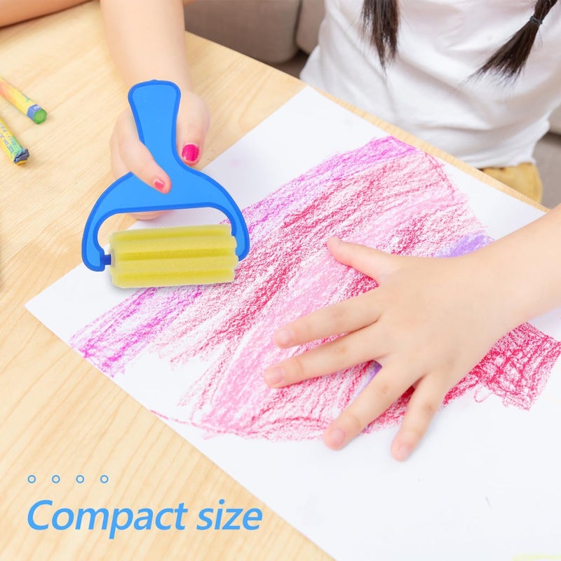 STOBOK 8Pcs Paint Brushes for Kids, Drawing Sponge Roller Brush Kids Paint Graffiti DIY Tool Sponge for Creative Fun and Finger Painting - Image 4