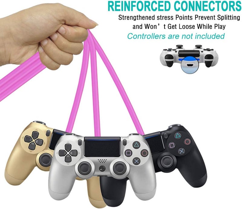 SCOVEE 6ft Long PS4 Controller Charging Cord for Xbox One Slim Elite Controller, Micro USB Fast Charger Data Sync Cable for PlayStation 4, Dual Shock 4,Charge and Play Wire - Image 4