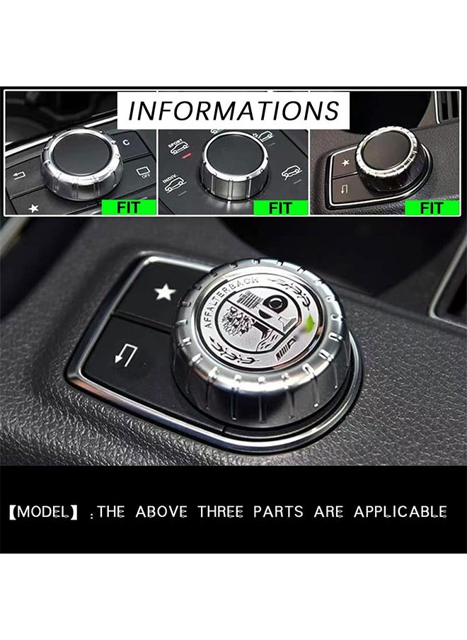 HY - Car Metal Modified Center Console Multimedia Control Button Knob Trims Cover Decals Emblems Stickers Compatible with Mercedes Benz A B E GLK GLA CLA GLE ML GL Class (29mm Knob) - Image 1