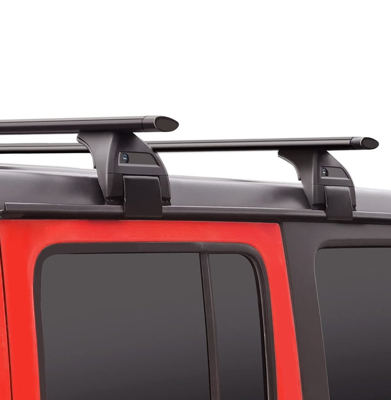 Wonderdriver Roof Rack Cross Bars 220lbs Compatible with Jeep Wrangler JK JL Gladiator JT 20072025 with AntiTheft Metal Lock 2 4 Door Heavy Duty Aluminum Crossbars Rooftop Cargo Kayak Bike