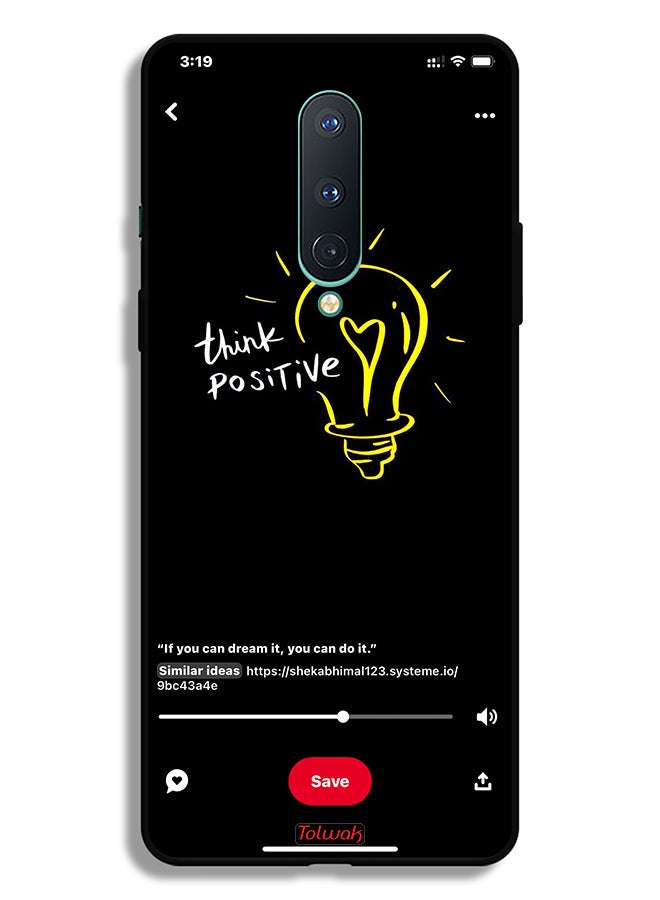 Tolwak OnePlus 8 5G Protective Case Cover Think Positive - Image 2