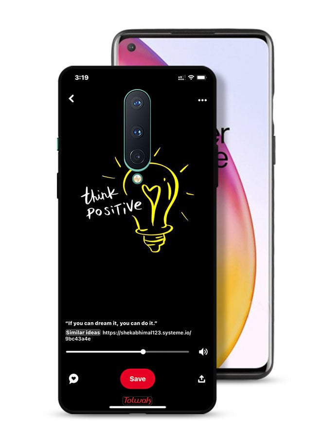 Tolwak OnePlus 8 5G Protective Case Cover Think Positive - Image 1