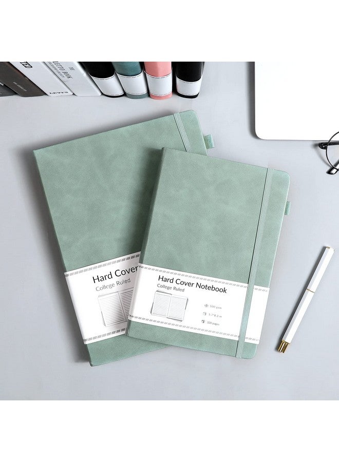 CAGIE Lined Journal Notebook For Women Men 320 Pages 100 Gsm Paper Thick Journaling Notebooks A5 Leather Journals For Writing Hardcover Journal Supplies For Work Note Taking Diary, 5.7X8.3 In, Green  - Image 4