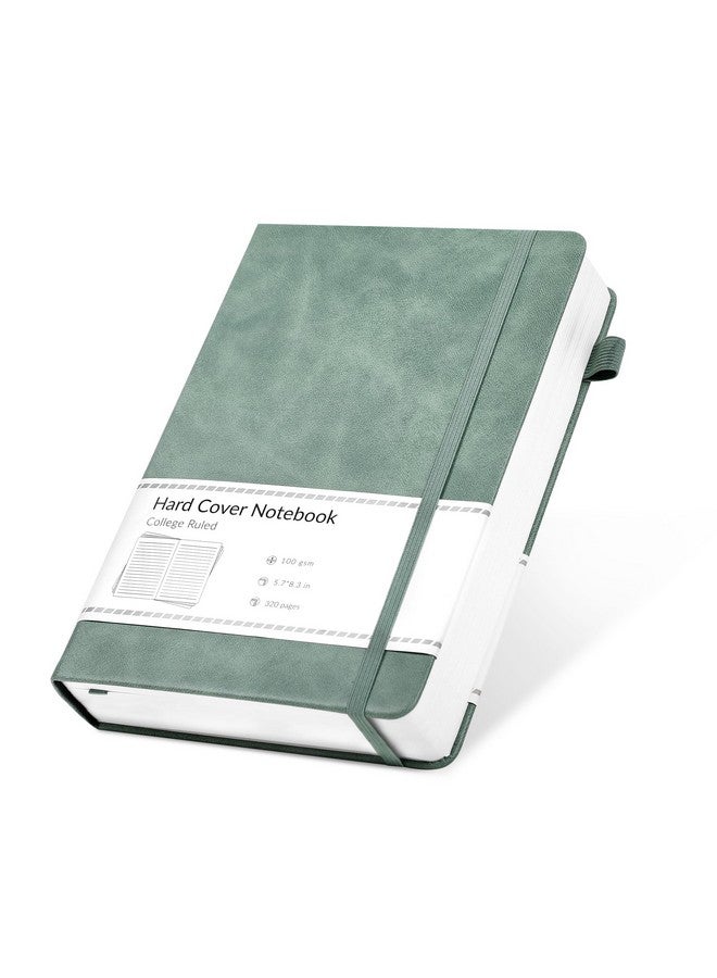 CAGIE Lined Journal Notebook For Women Men 320 Pages 100 Gsm Paper Thick Journaling Notebooks A5 Leather Journals For Writing Hardcover Journal Supplies For Work Note Taking Diary, 5.7X8.3 In, Green  - Image 1