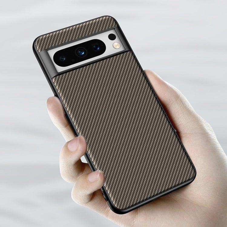 HuHa Protective Cover For Google Pixel 9 / 9 Pro Ultra-thin Carbon Fiber Texture Printing Phone Case(Black) - Image 3