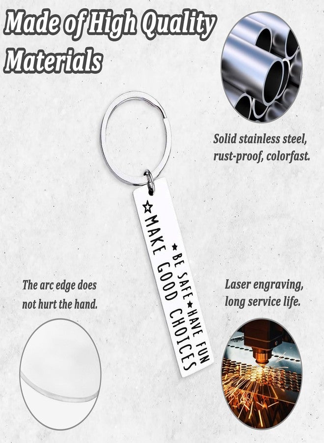 CGBOOM Keychain for New Drivers Boyfriend College Student Best Friend Nephew School Graduation Daughter Son Teenage Girls Boys Birthday Gift Father Mother - BE SAFE,HAVE FUN,MAKE GOOD CHOICES - Image 3