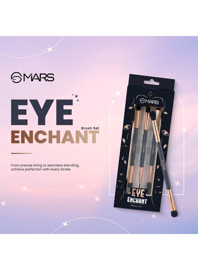 Mars Eye Enchanted Brush Set Of 3 | Perfect For Eye Makeup | Eyebrow Brush With Spoolie | Small Blending & Flat Brush | Eyeliner & Flat Crease Brush | Soft Bristles | Compact & Travel Friendly - Image 5