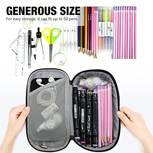 Gloppie Pencil Case Black Pencil Pouch Pencil Bag Pen Box, Back to School Supplies - Image 4