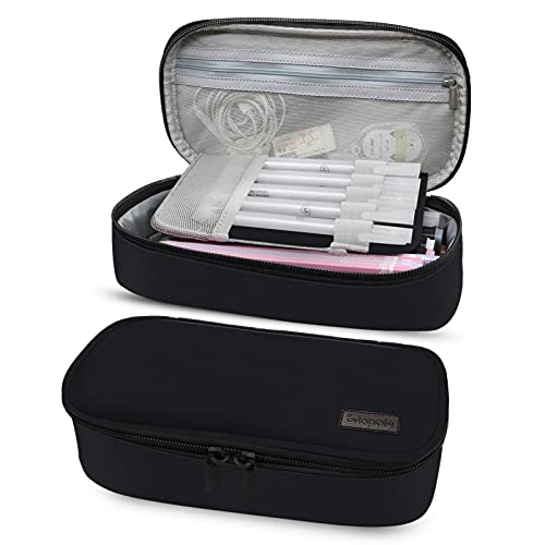 Gloppie Pencil Case Black Pencil Pouch Pencil Bag Pen Box, Back to School Supplies - Image 1
