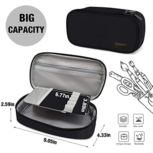 Gloppie Pencil Case Black Pencil Pouch Pencil Bag Pen Box, Back to School Supplies - Image 2