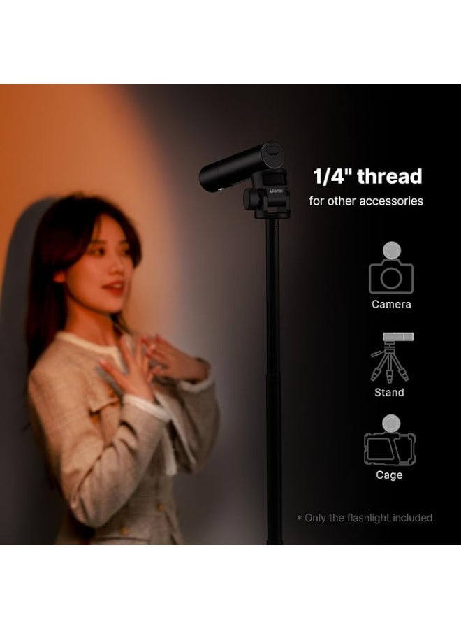 Ulanzi LED video light, flashlight type, 2000K-8000K, ultra-high brightness, dual color temperature, photography auxiliary light, 1/4 inch screw hole, waterproof (black) - Image 5