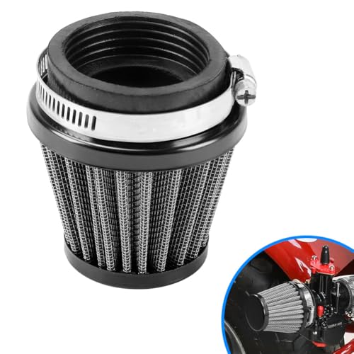 CMIYETO 50mm Air Filter for PWK21 24 26 28 30 32 34 Carburetor 70cc 100cc 110cc 125cc 150cc 200cc Engine for Honda Yamaha Suzuki Kawasaki ATV Go kart Moped Scooter Motorcycle Pit Dirt Bike Parts Black - Image 1