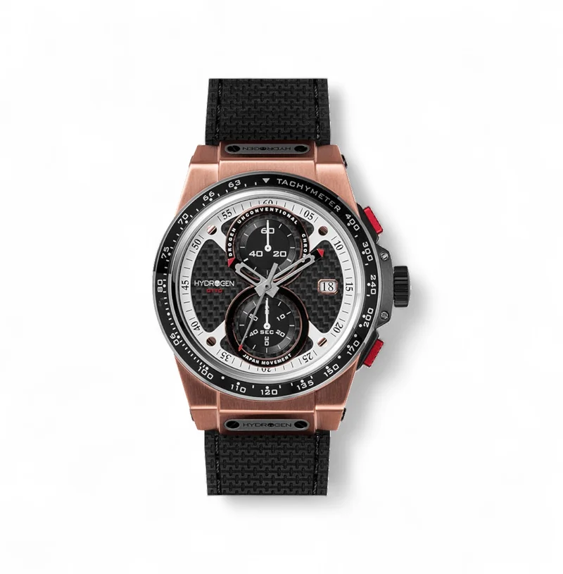 Hydrogren Otto Chrono Black Rose Gold Watch