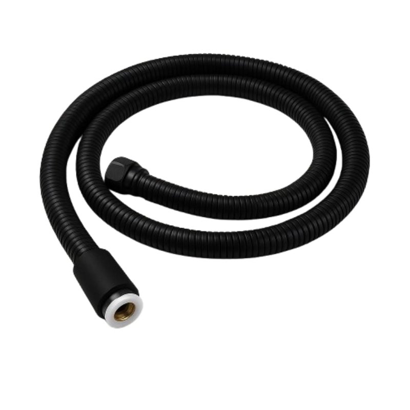 Prem's خرطوم دش مرن أسود من الفولاذ المقاوم للصدأ من الدرجة 304 / خرطوم دش يدوي / خرطوم صنبور صحي / خرطوم رش (1.0 متر، أسود) - Image 2