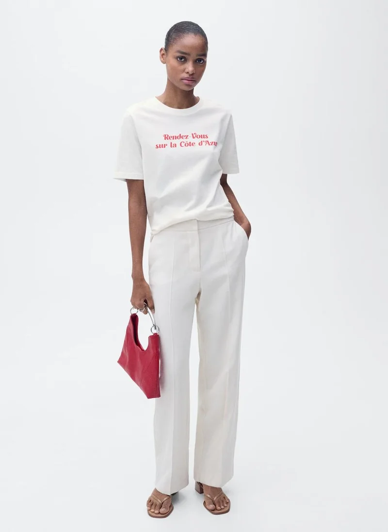 MANGO Short-Sleeved Printed T-Shirt