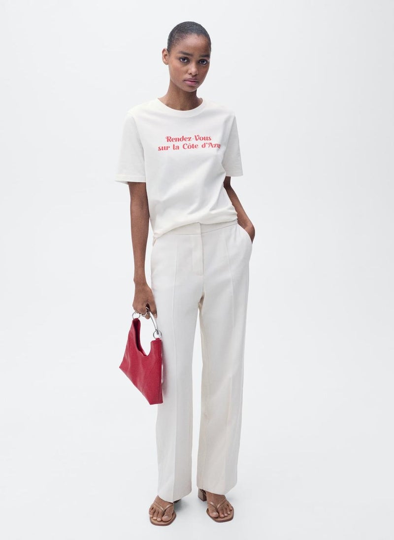 MANGO Short-Sleeved Printed T-Shirt - Image 4