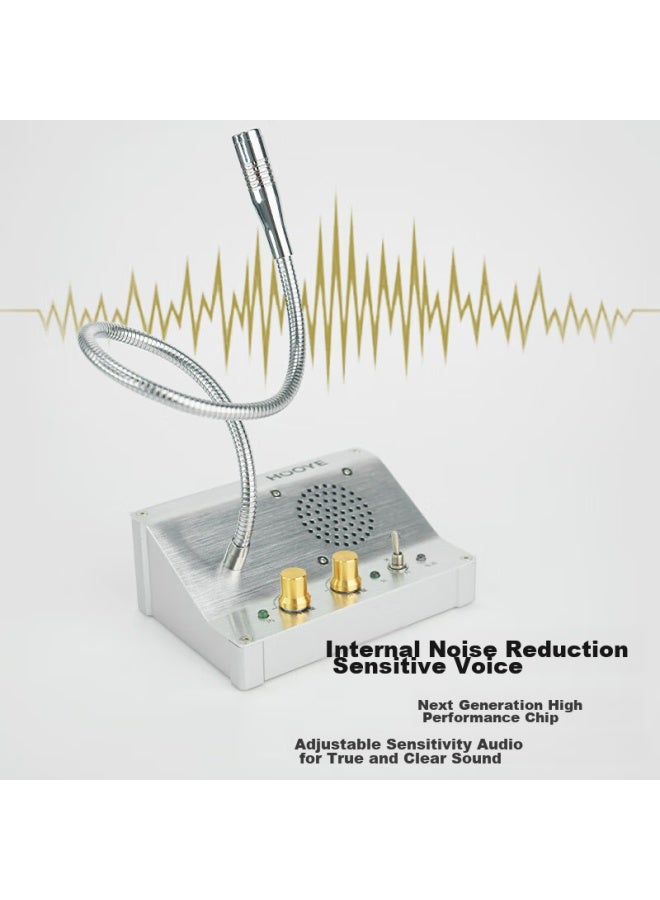 Hooye Two-way Intercom For Windows, Bank Hoal Station Counter Dialogue Amplifier Intercom Hy601 - Image 2