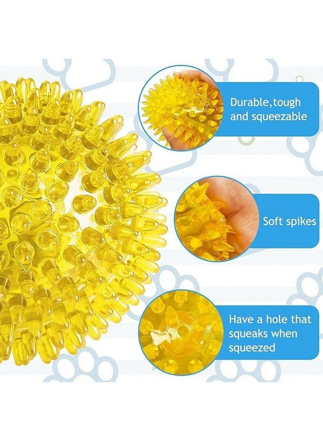 كرات لعب الكلاب غير السامة مقاس 3.5 بوصة، مجموعة من قطعتين من ألعاب المضغ العدوانية المتينة للتسنين، خالية من مادة البيسفينول أ، مدببة للكلاب المتوسطة والكبيرة والصغيرة - Image 3