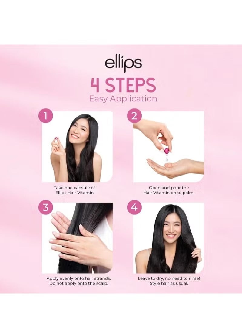 أليبس فيتامين الشعر من إليبس٥٠ كبسولة زيت حماية الشعر من الحرارة للشعر المجعد مع فيتامين ب٥ - Image 5