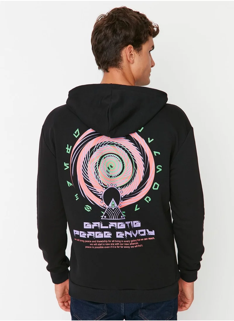 trendyol Back Print Hoodie