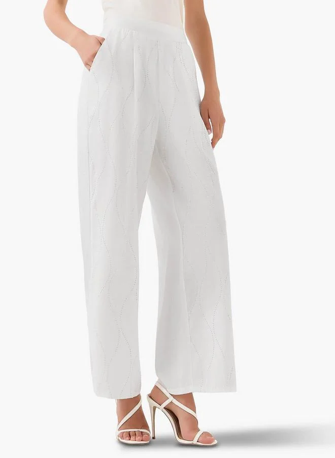 سبلاش فيڤ Wide-Leg Embellished Trousers