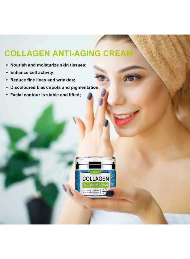 ENVISHA ENVISHA Collagen Hyaluronic Acid Anti-wrinkle Cream, Maintain Smooth & Delicate Skin, Reduce Fine Lines and Wrinkles, Anti-aging Day and Night Cream-1.7 Floz - Image 4