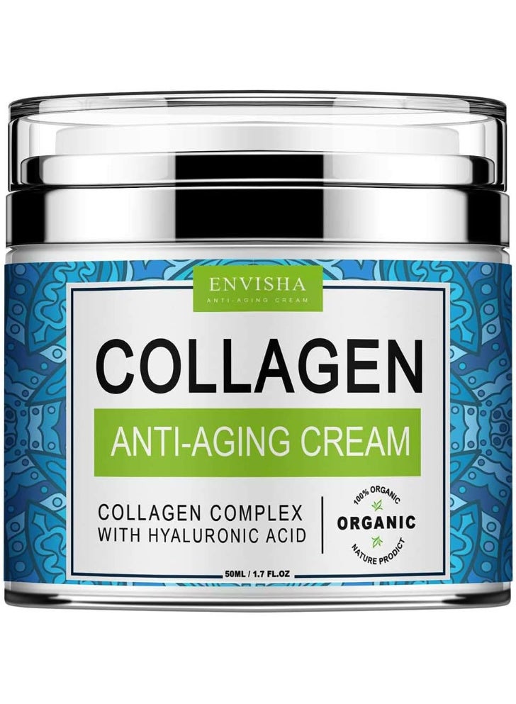 ENVISHA ENVISHA Collagen Hyaluronic Acid Anti-wrinkle Cream, Maintain Smooth & Delicate Skin, Reduce Fine Lines and Wrinkles, Anti-aging Day and Night Cream-1.7 Floz - Image 1