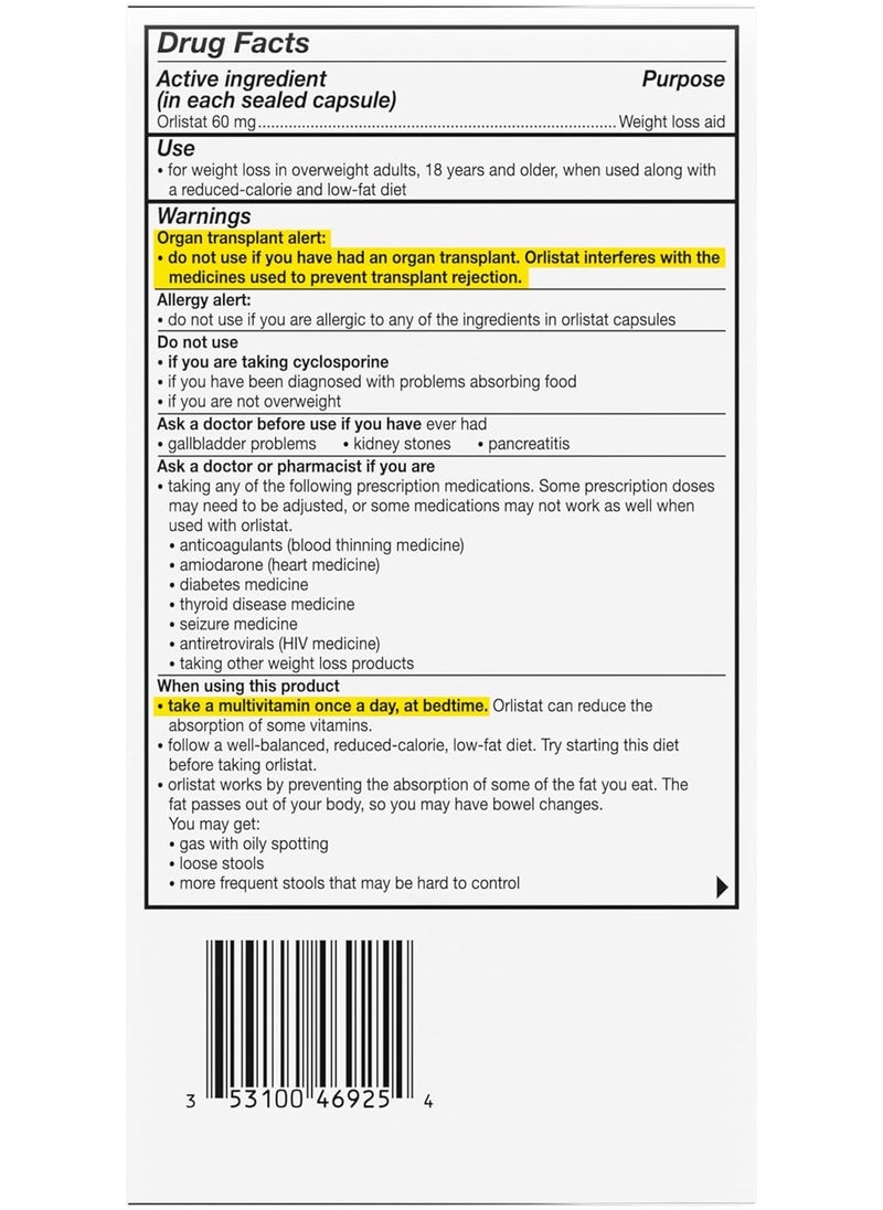 Orlistat 60 Mg 120 Capsules - pzsku/ZB9BDDB337B932D47A79AZ/45/_/1738187793/37a2db2d-b513-48ac-a632-fea9b011111b