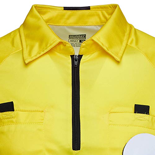 Murray Sporting Goods Pro-Style Soccer Referee Jersey - Short Sleeve | Officials Short Sleeve Soccer Referee Shirt (Yellow, Medium) - Image 4