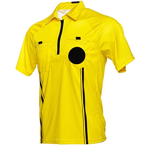 Murray Sporting Goods Pro-Style Soccer Referee Jersey - Short Sleeve | Officials Short Sleeve Soccer Referee Shirt (Yellow, Medium) - Image 2