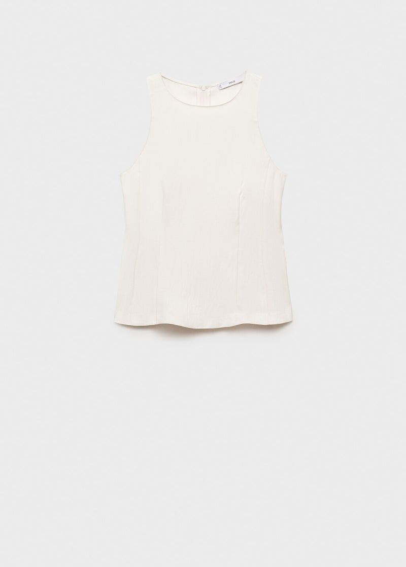 MANGO Halter-Neck Flared Top  - Image 5