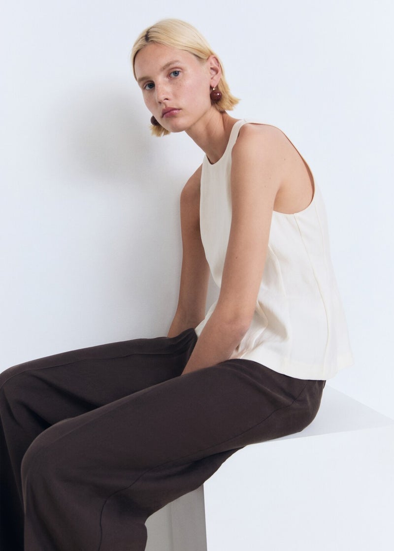 MANGO Halter-Neck Flared Top  - Image 4