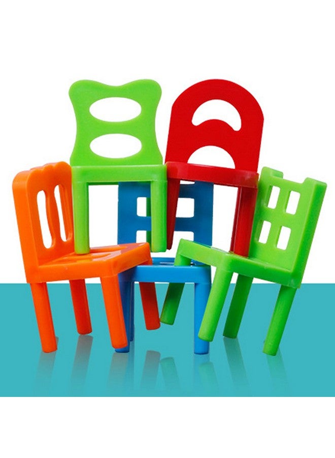 Carykon Carykon Pack of 36 Children Stacking Chairs DIY Balance Chair Stool Parent-Child Gathering Puzzle Board Game Early Childhood Educational Color Chair Stacking Toys  - Image 4