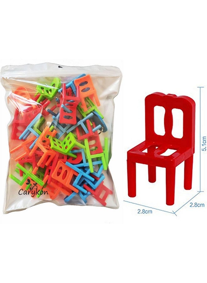 Carykon Carykon Pack of 36 Children Stacking Chairs DIY Balance Chair Stool Parent-Child Gathering Puzzle Board Game Early Childhood Educational Color Chair Stacking Toys  - Image 2