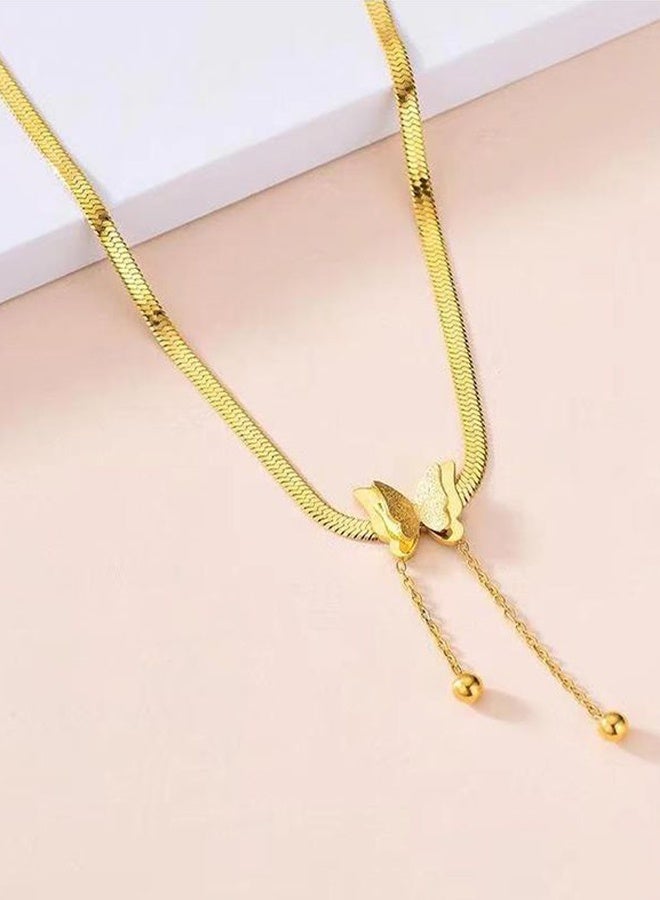 DUNISO أنيقة الذهب اللون جولة قلادة قلادة سلسلة الترقوة للنساء مجوهرات الزفاف هدية - Image 5