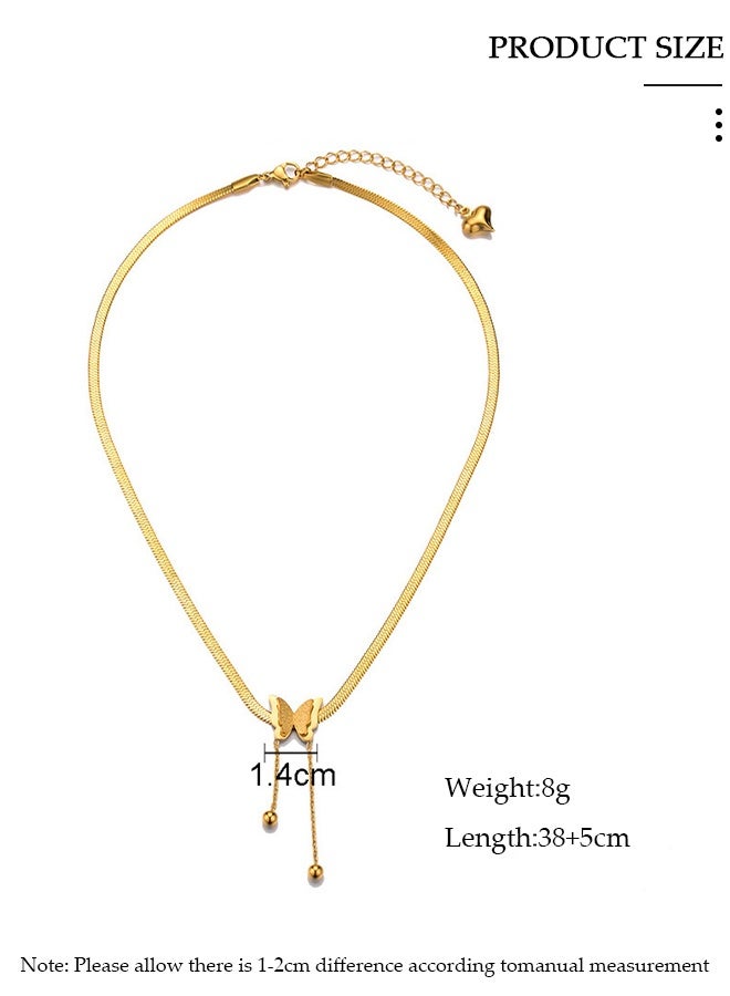 DUNISO أنيقة الذهب اللون جولة قلادة قلادة سلسلة الترقوة للنساء مجوهرات الزفاف هدية - Image 2