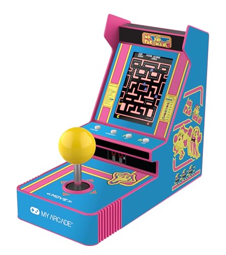 My Arcade Ms PacMan Joystick Player Arcade Classics Retro Games Mini Video Game Console 2 Game Modes Birthday Gifts - Image 1