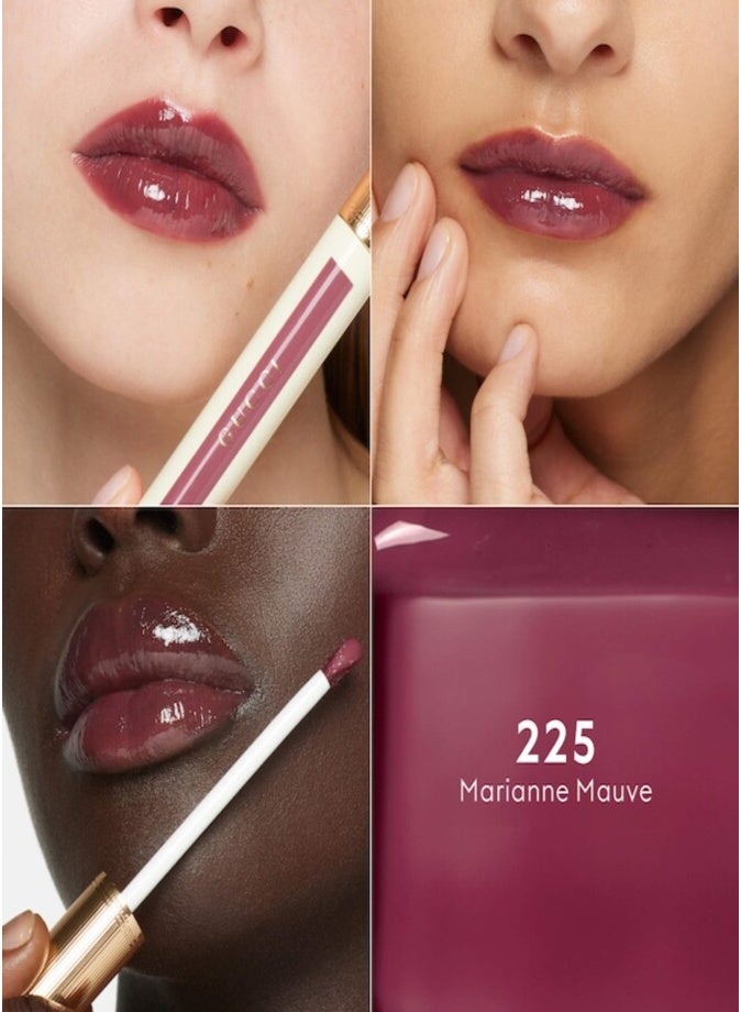 غوتشي ملمع الشفاه السائل GUCCI Glow Oil-In-Water Tint (سعة 6.5 مل) – درجة 225 (Marianne Mauve) – تركيبة مرطبة تمنح لمعاناً مشرقاً. - Image 2